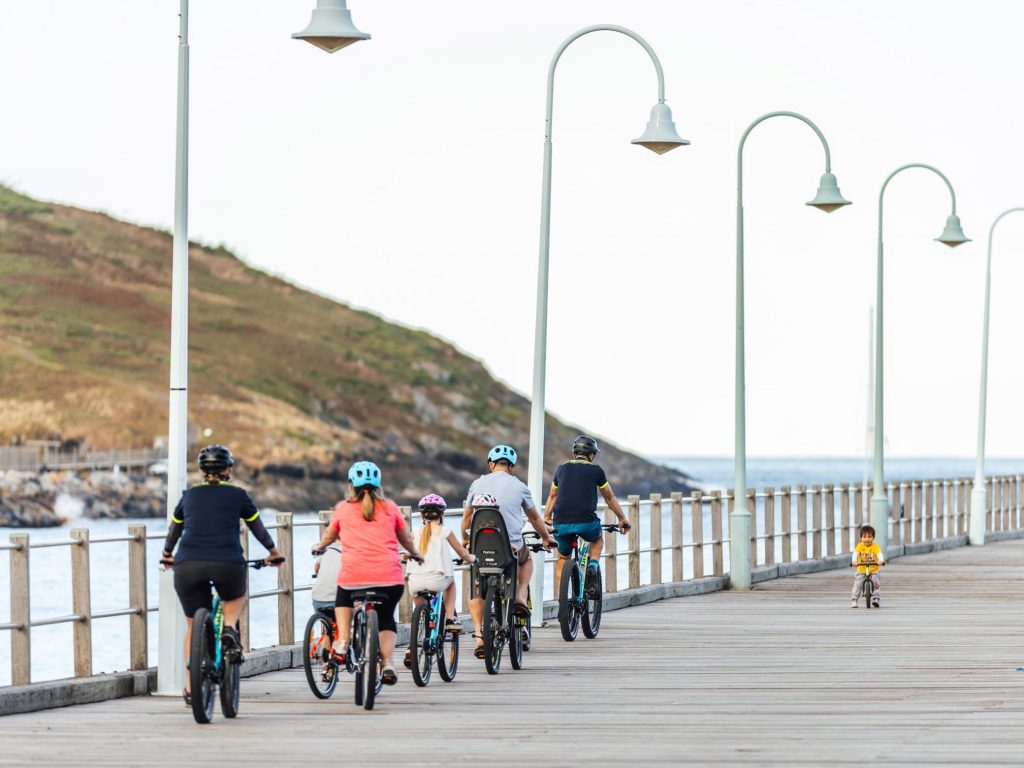 Family Bike Ride Along Coffs Jetty and Coffs Creek