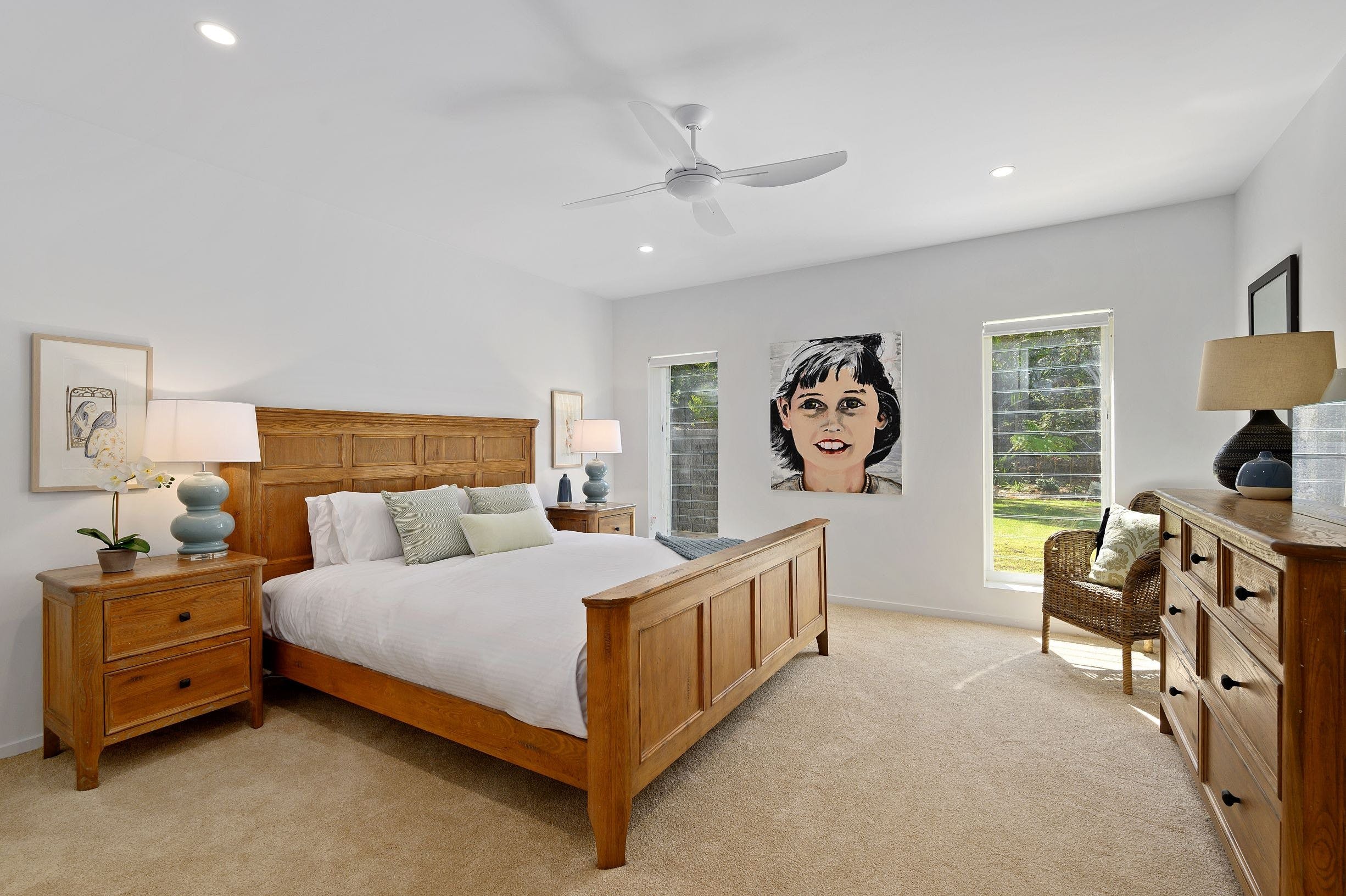 King bedroom on lower level