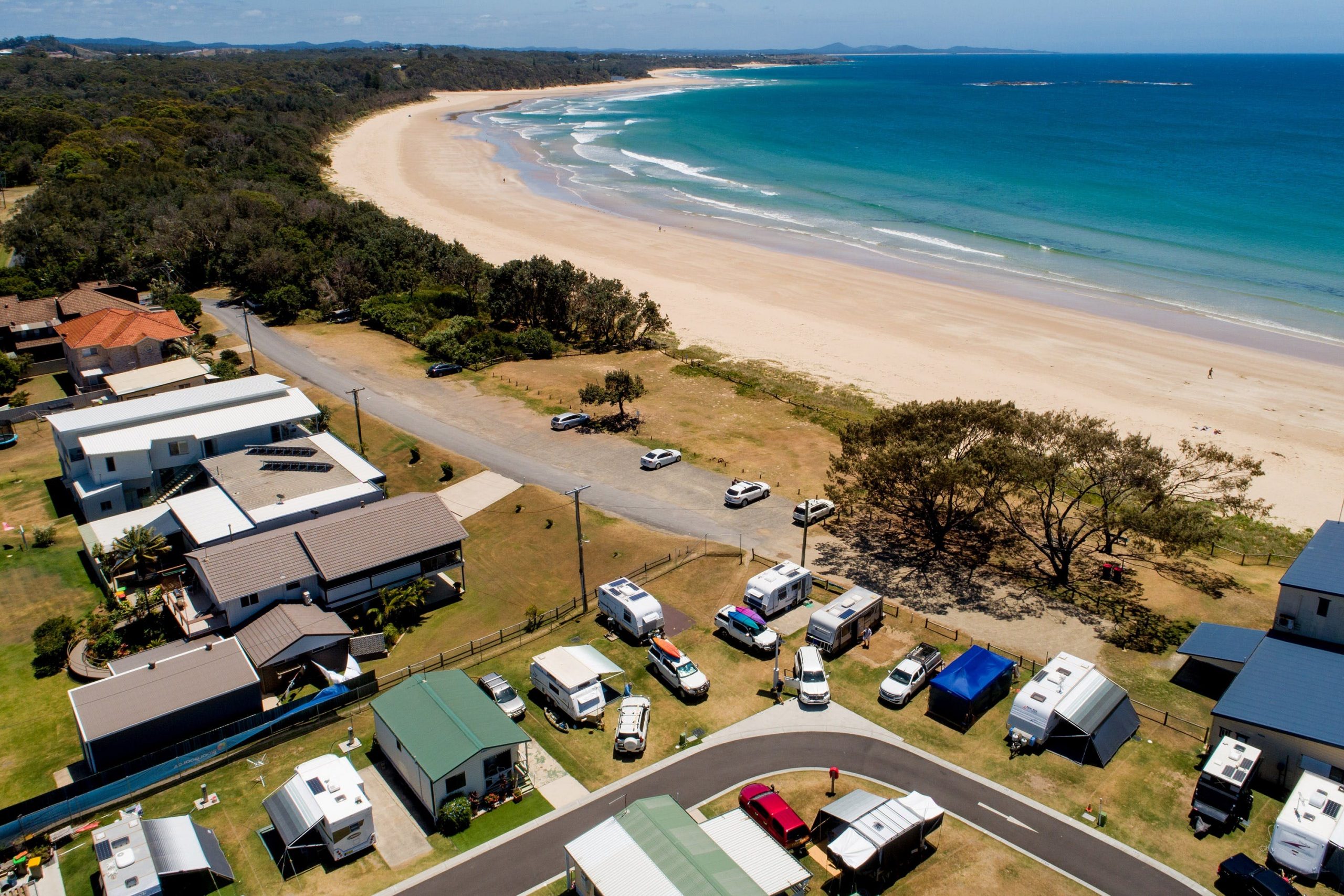 woolgoolga caravan park beach