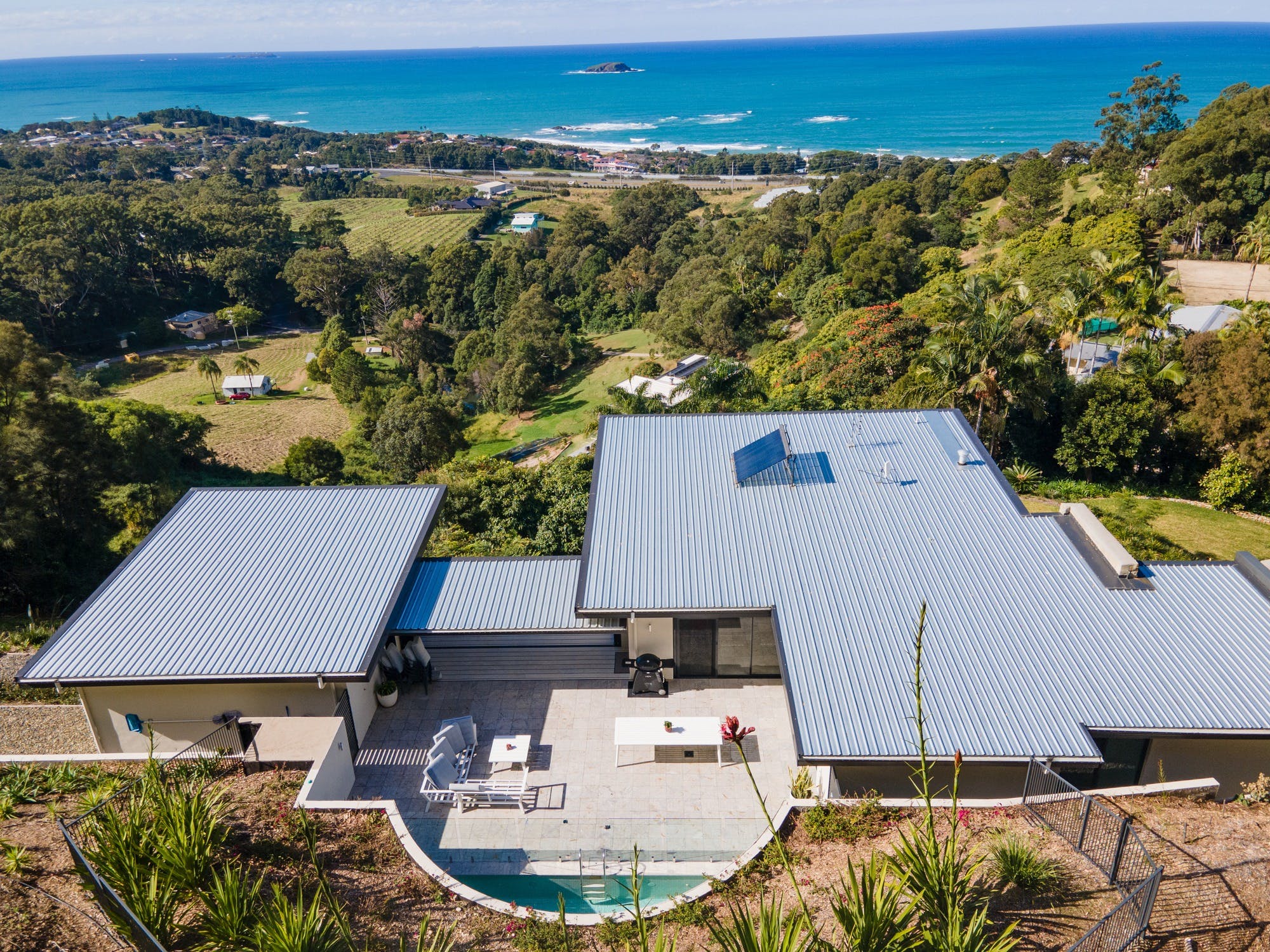 Exterior of the house showing location and views