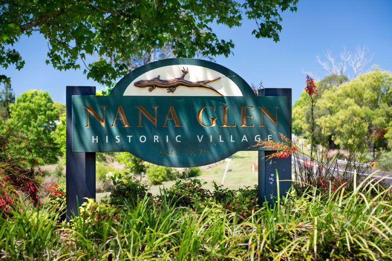 Historic Village of Nana Glen sign