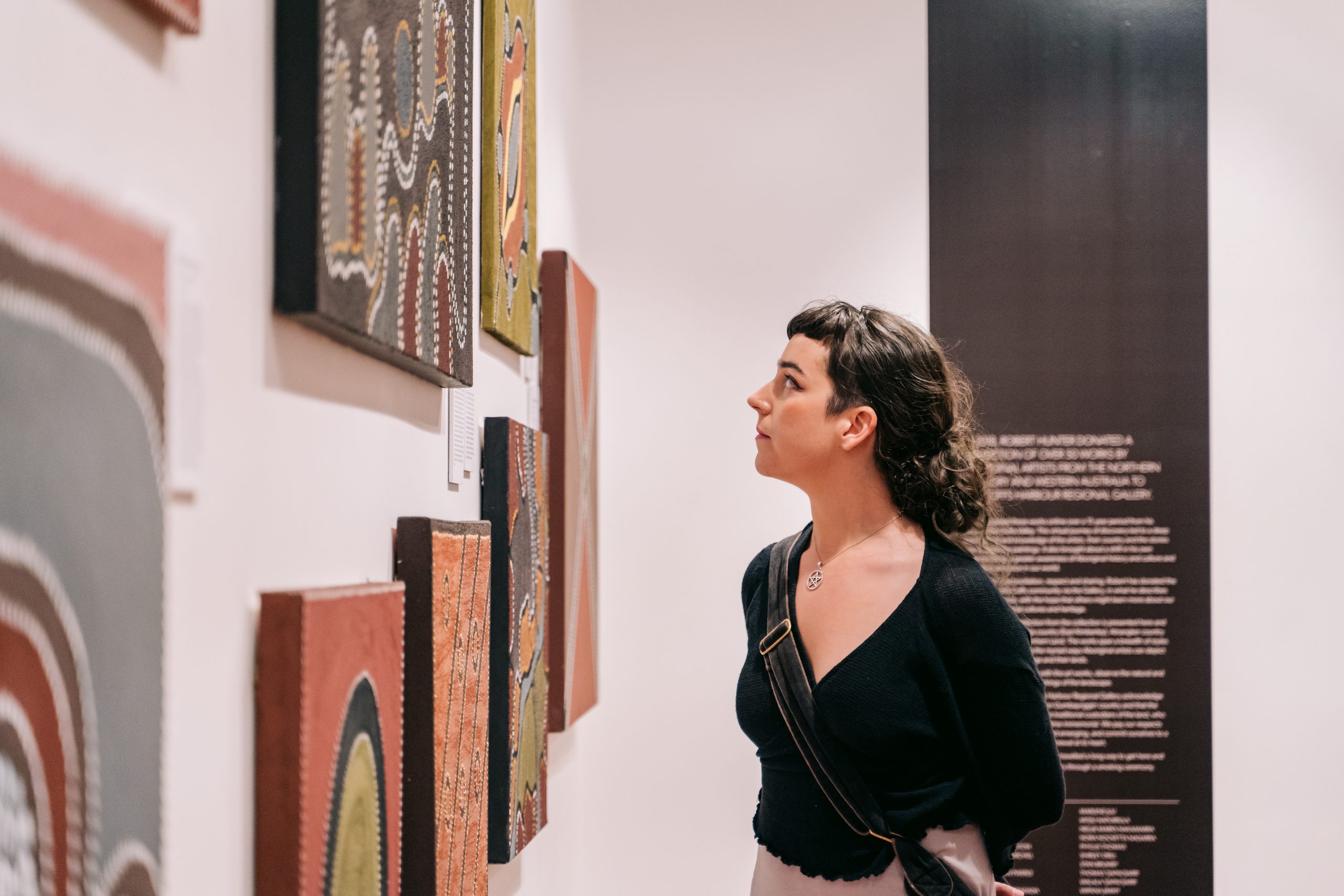 Viewing Art At The Gallery