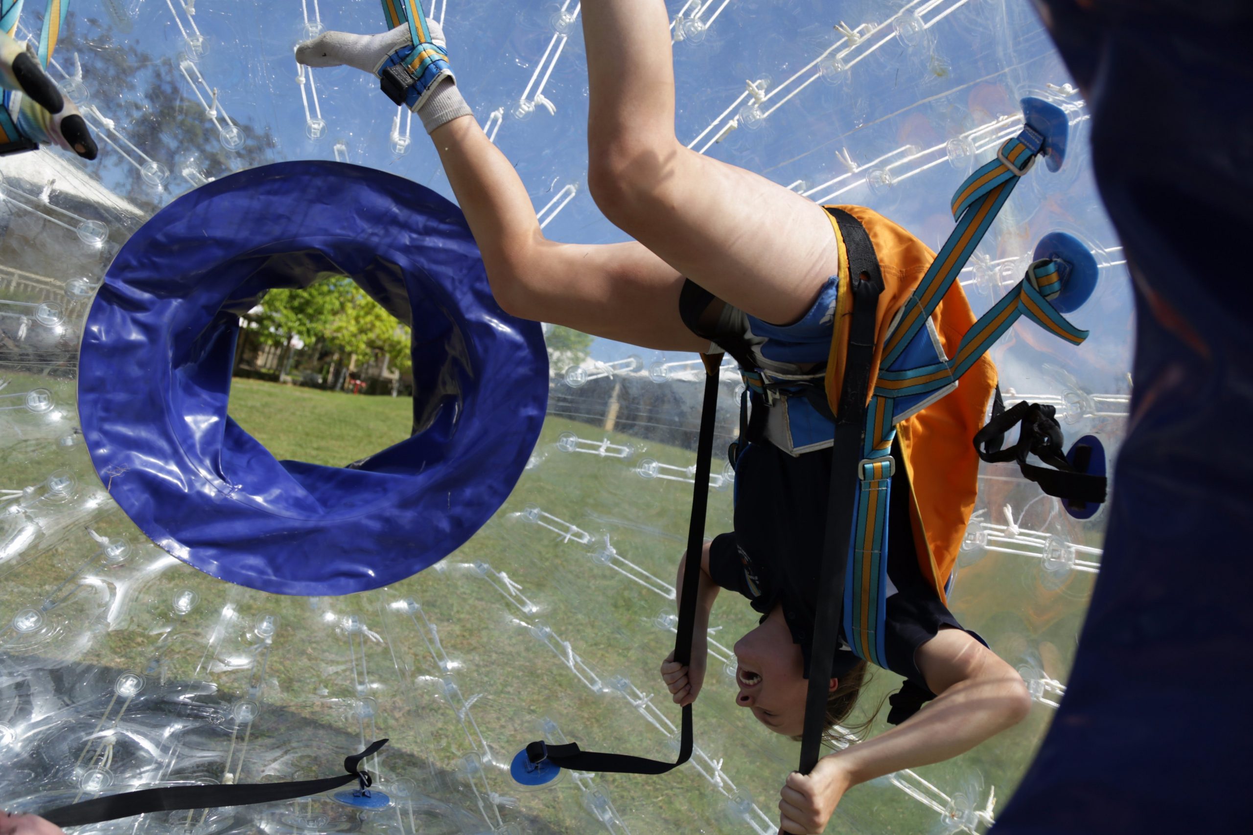 Zorb ball inside shot