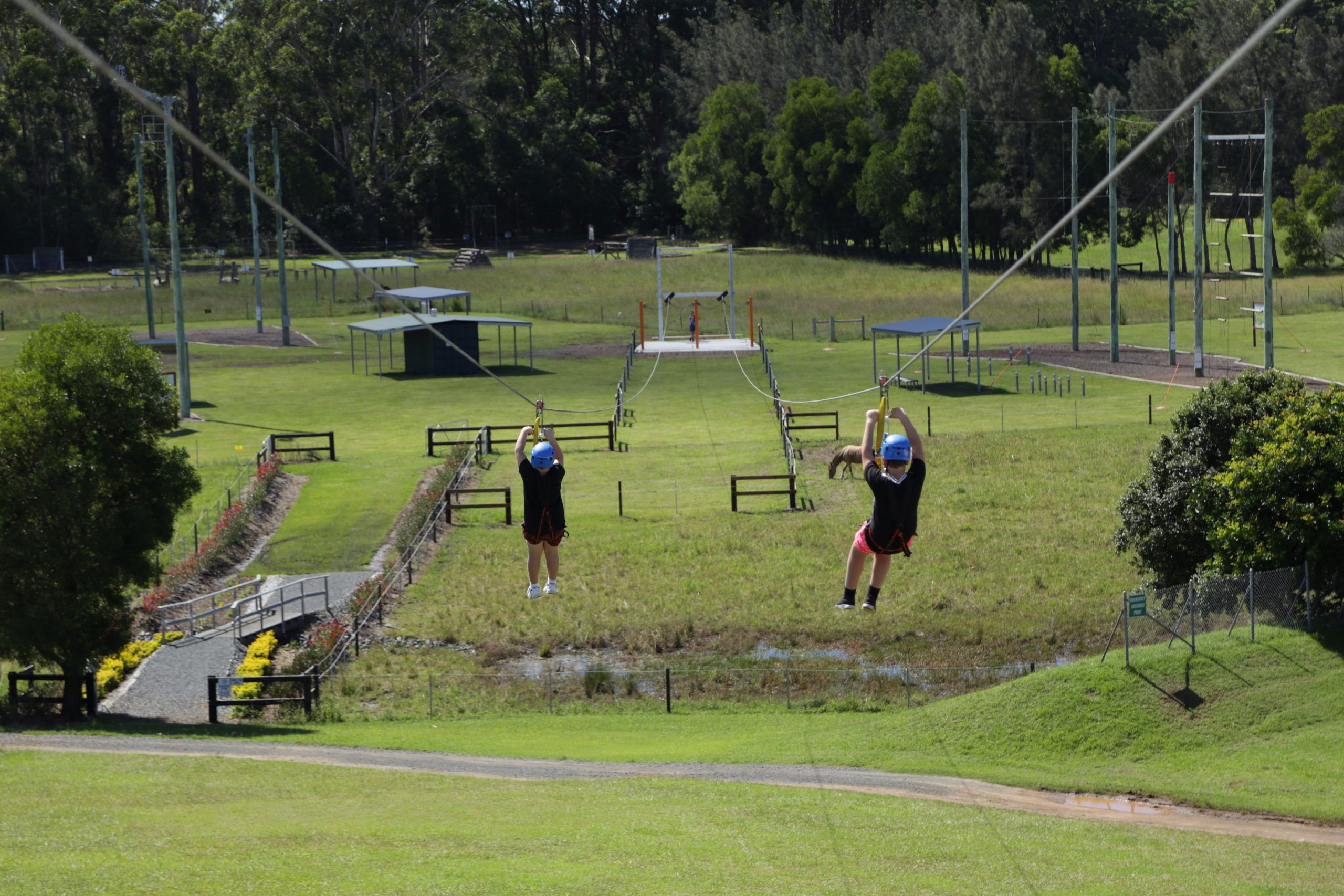 Dual cable flying fox