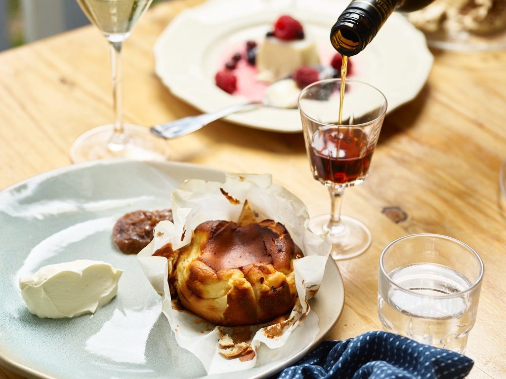 The Mermaid Beach House - Burnt Basque Cheesecake With Pedro Ximinez Poached Fig