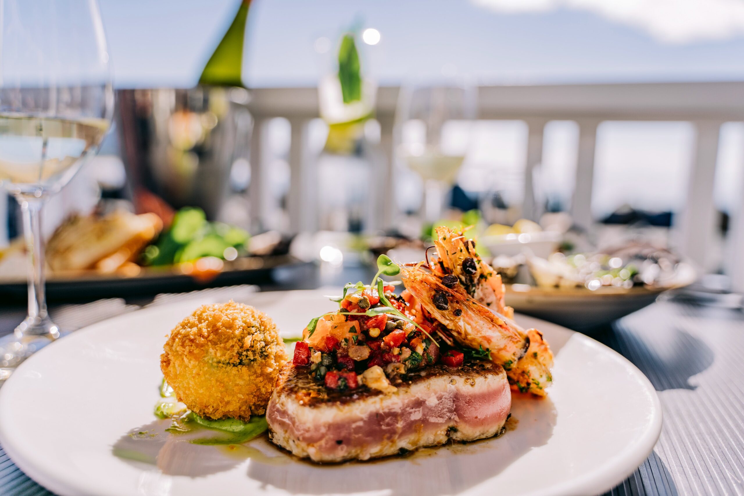 Surf and turf meal from Latitude 30 restaurant in Coffs Harbour
