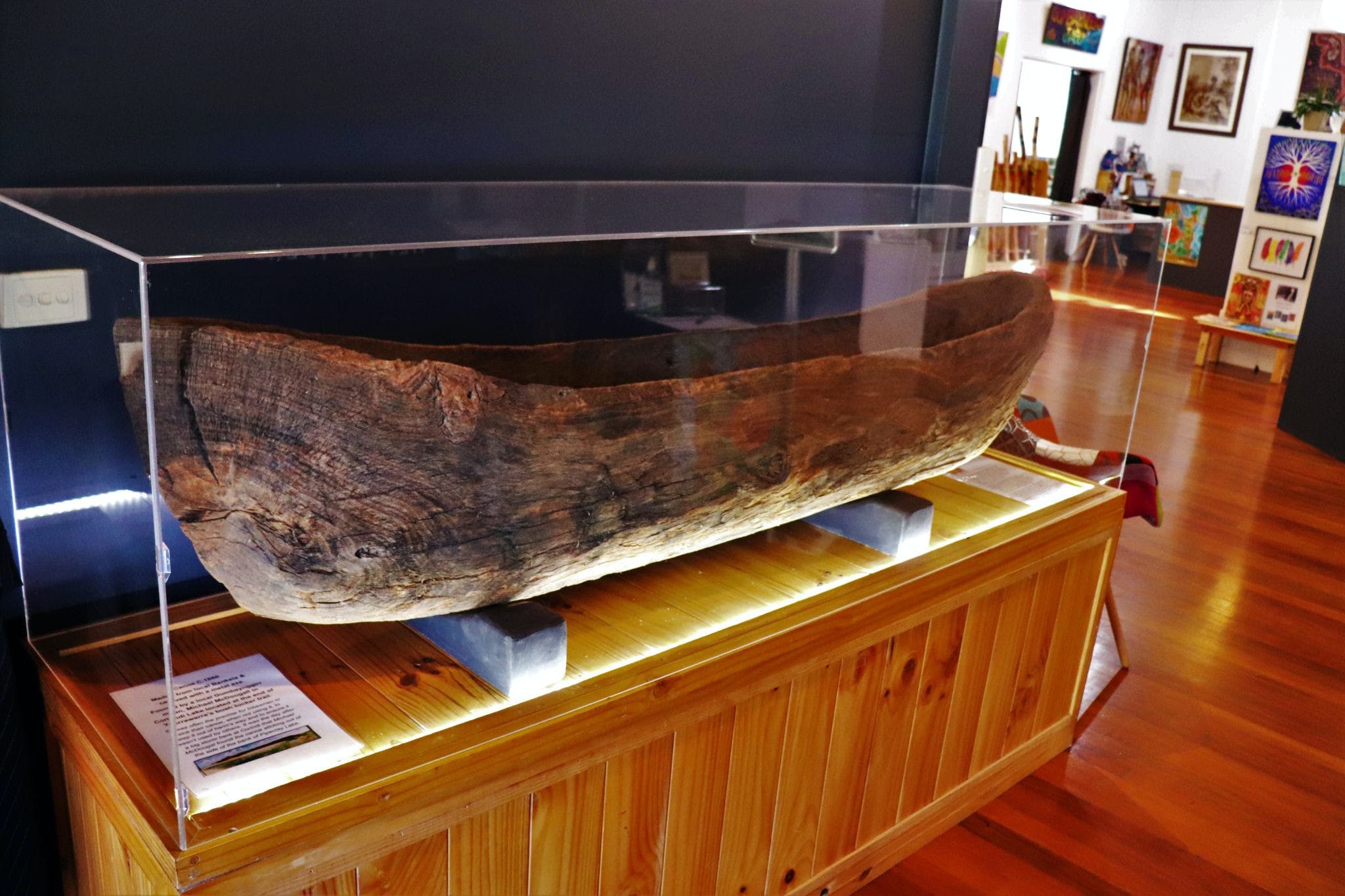 Canoe found in the clay banks of Pipeclay Lake in Corindi Beach
