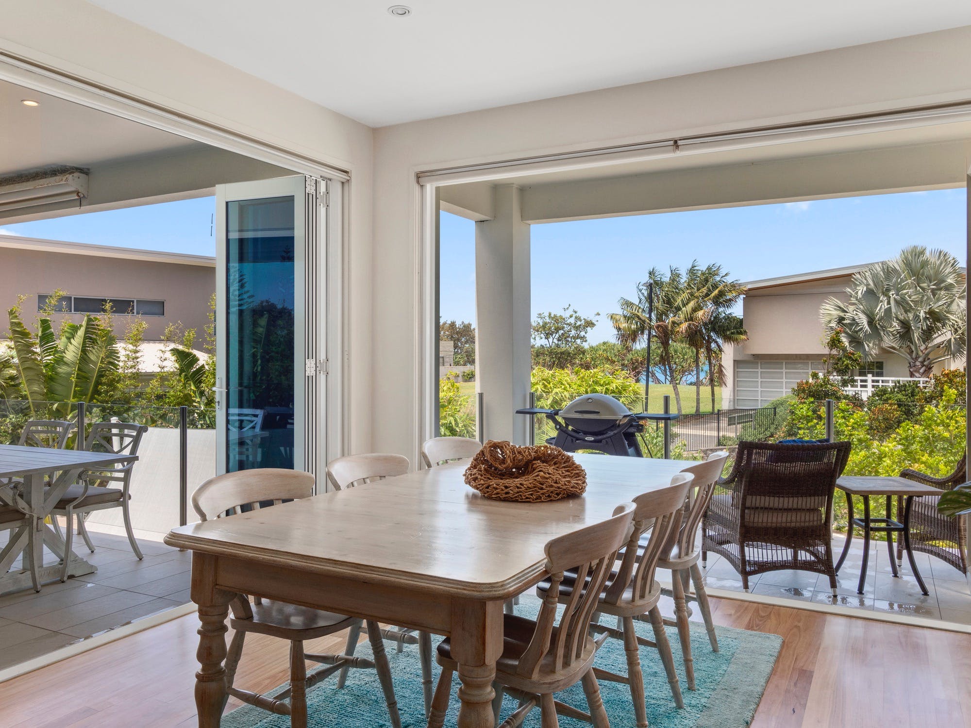 Dining with ocean glimpses