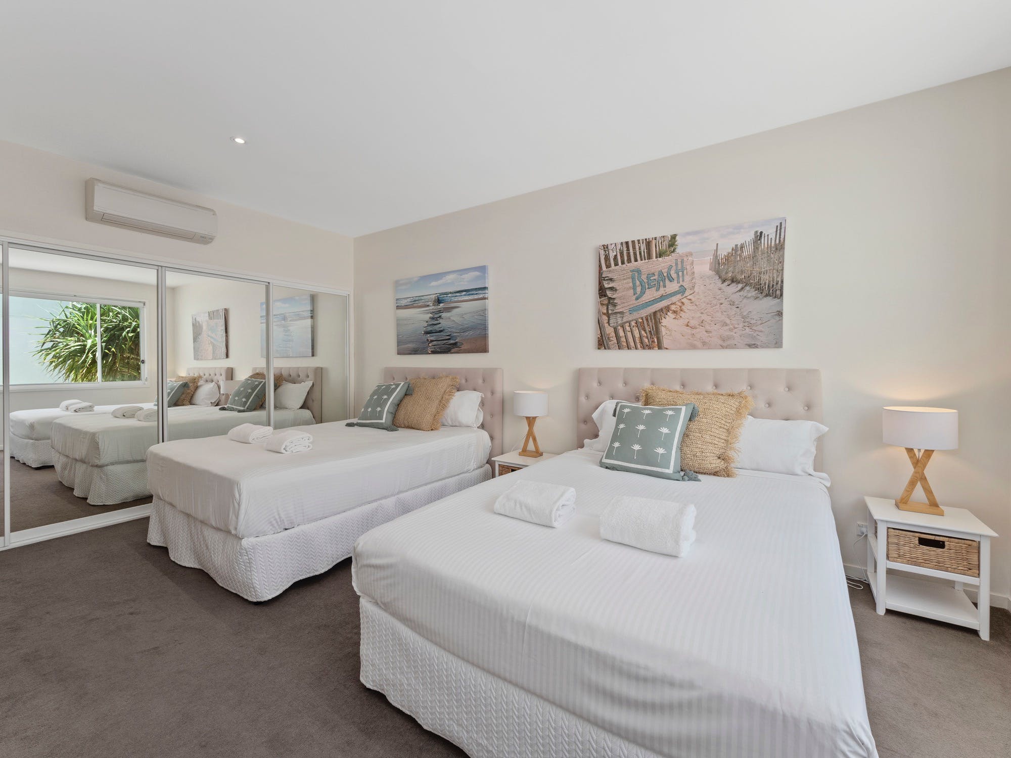 Bedroom with 2 queen beds