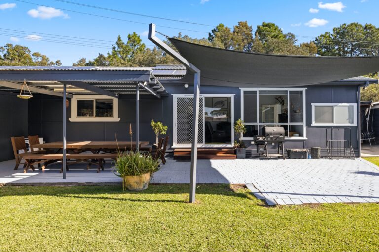 Outdoor dining and BBQ area