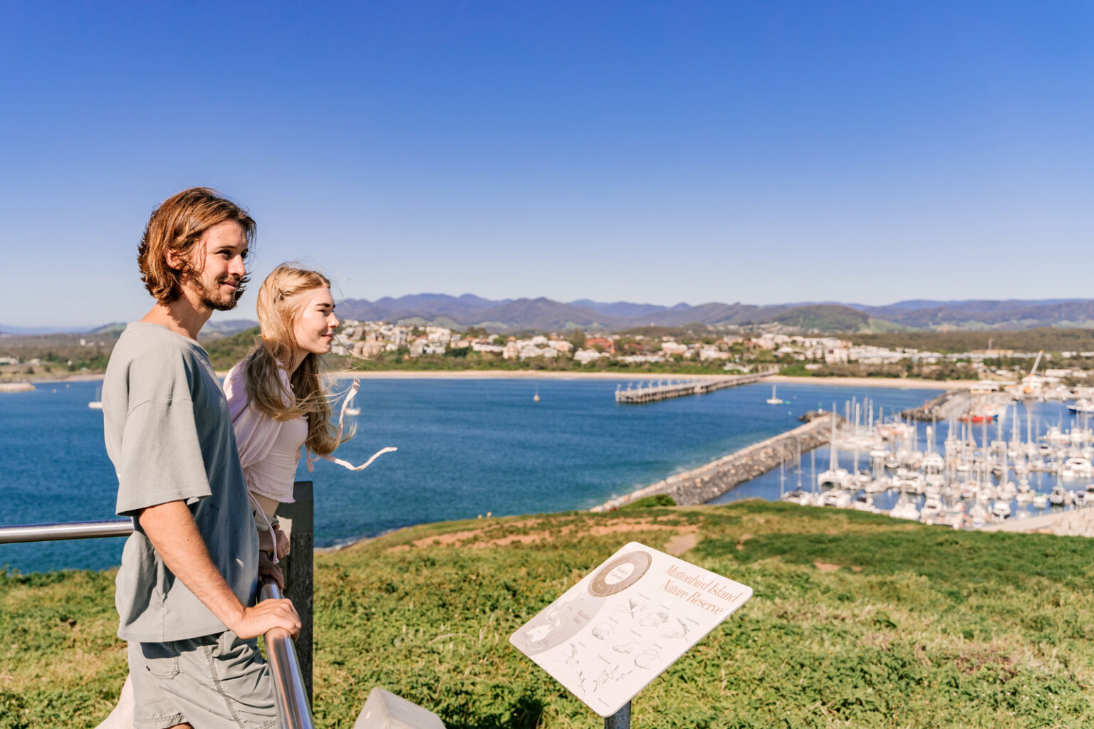 Views All The Way To The Green Hills Of The Hinterland From The Top Of Muttonbird Island