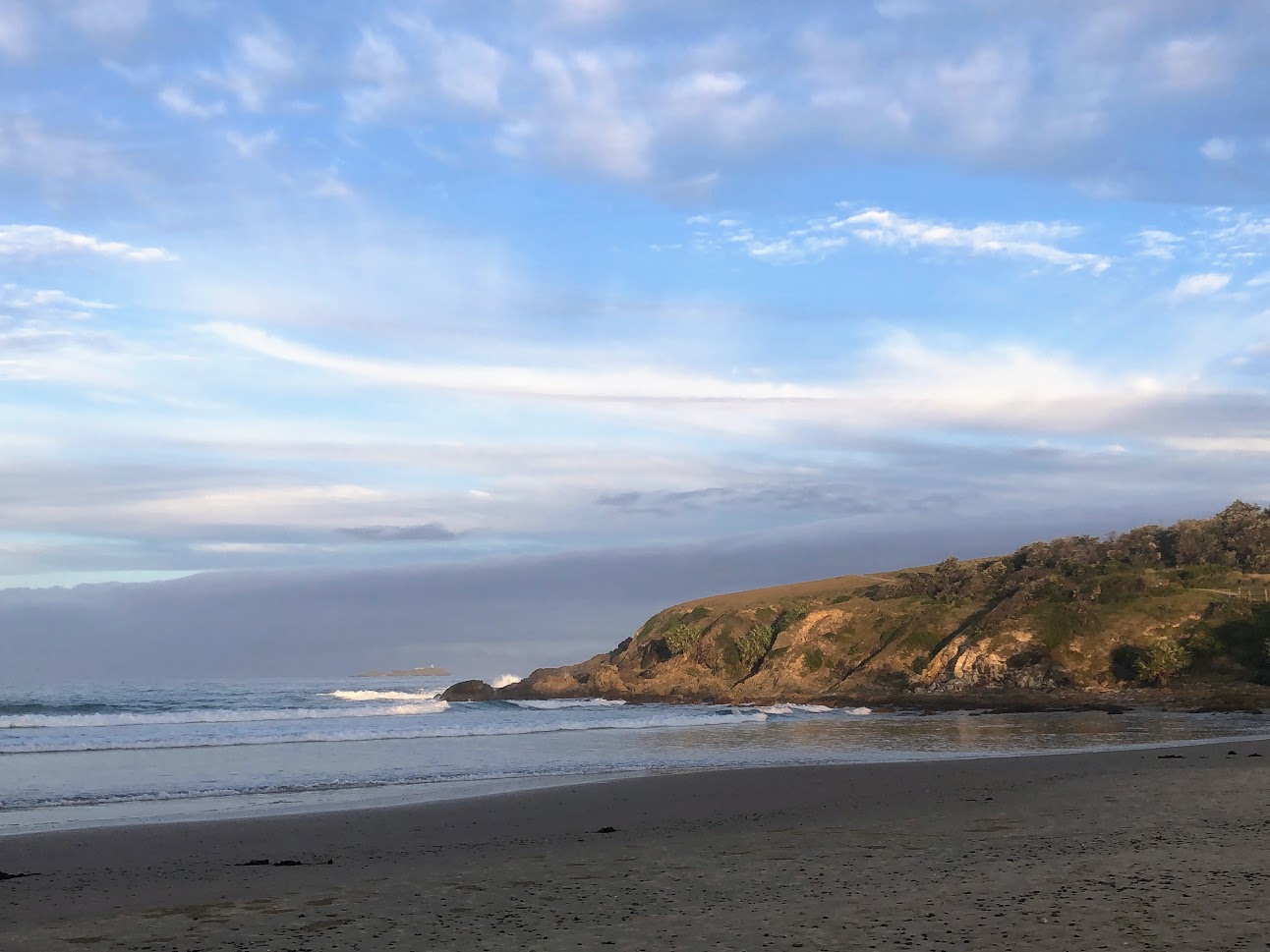 Beach view of Look at Me Now Headland