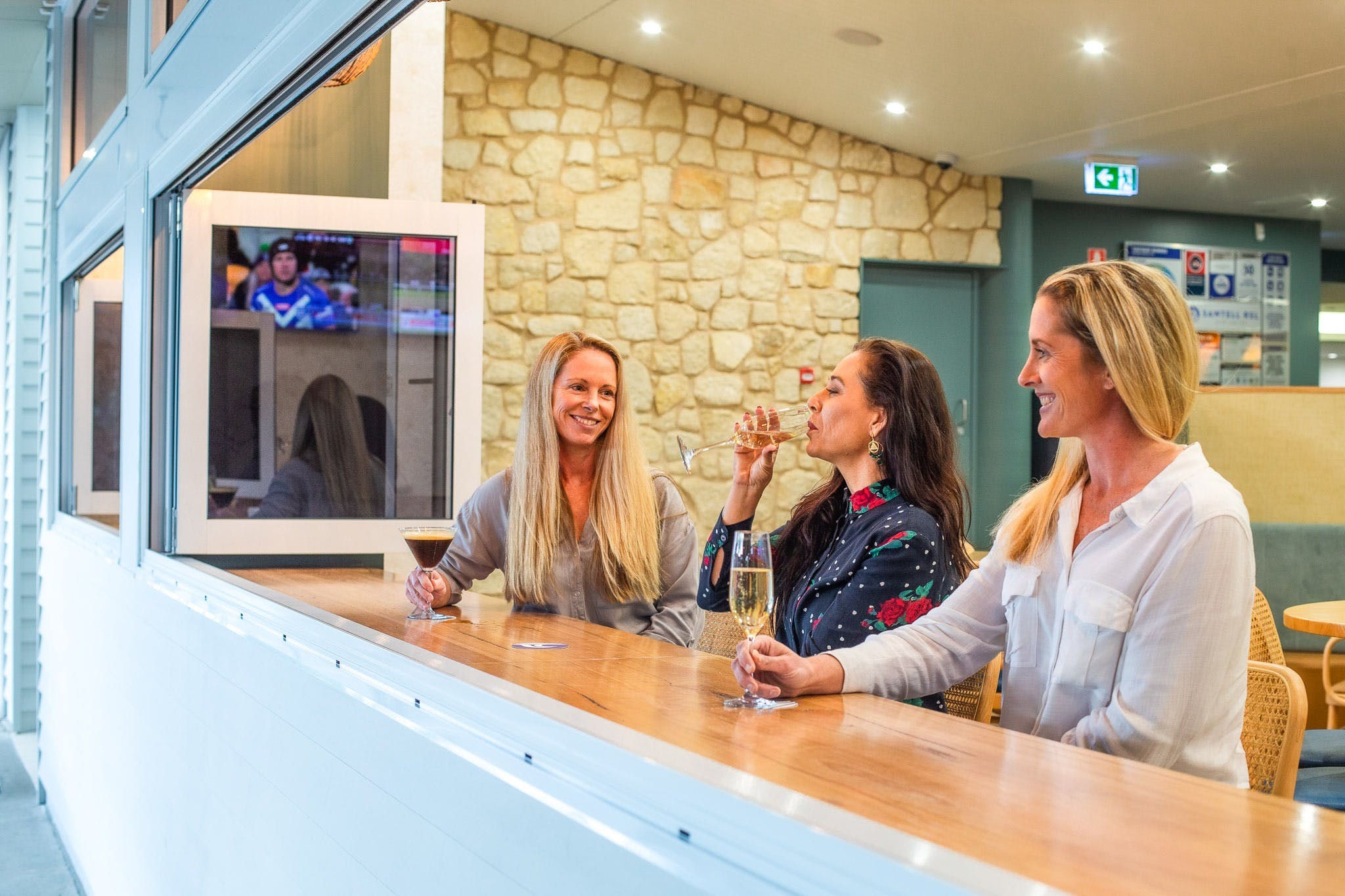 Enjoyong a drink at Sawtell RSL