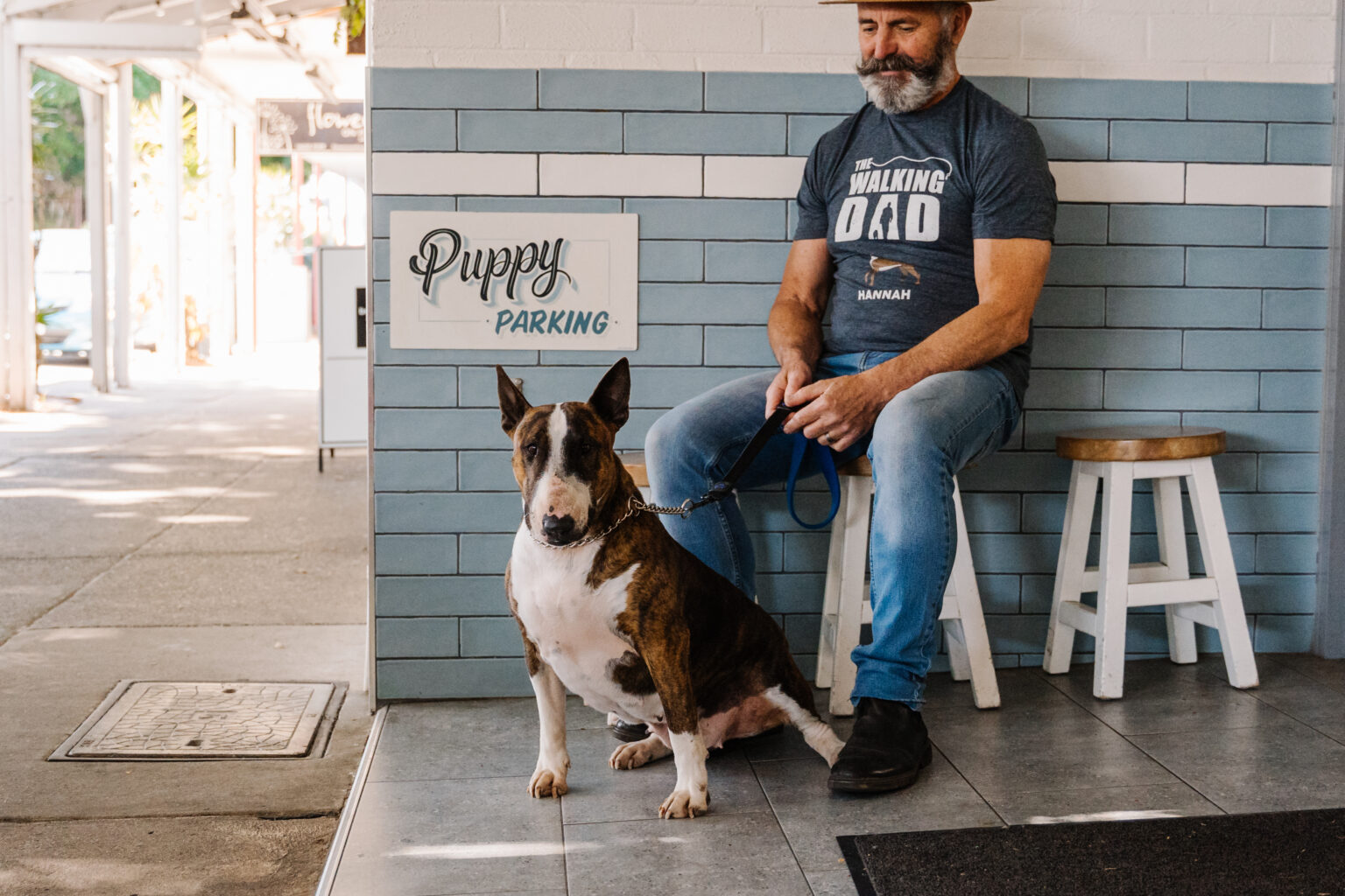 Puppy Parking At Cafe Treeo