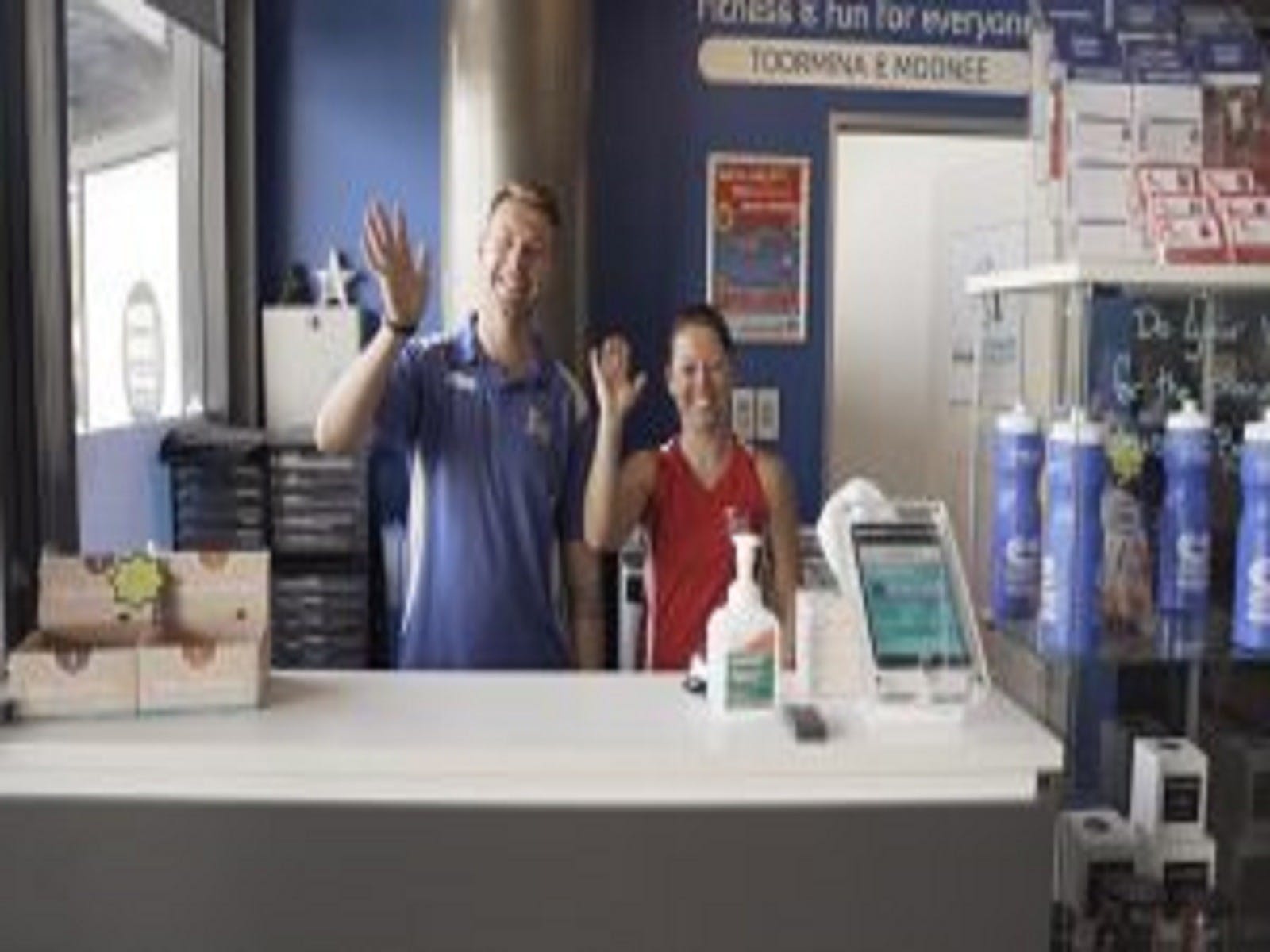 Front desk of fitness club