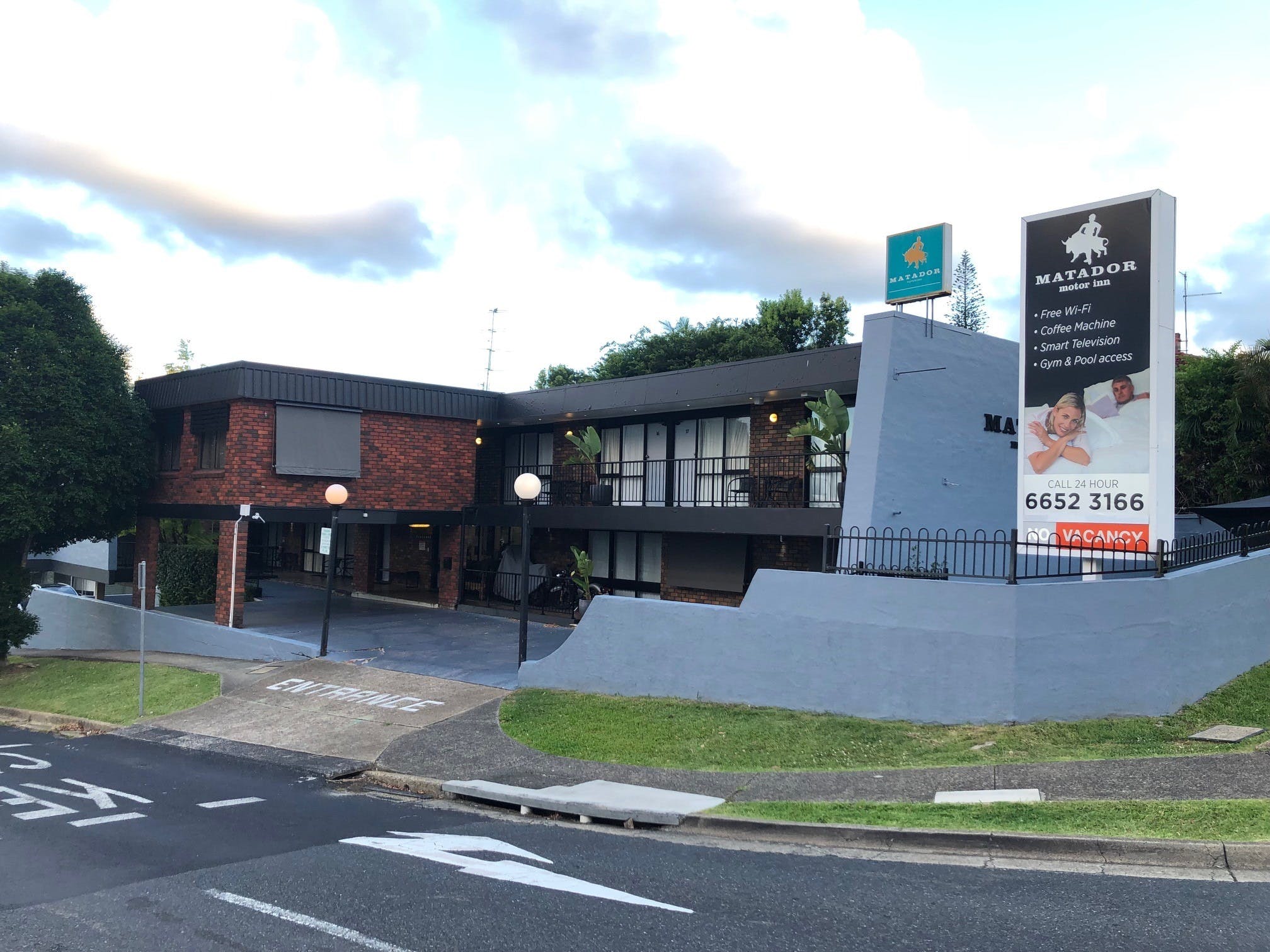Motel frontage via Albany Street