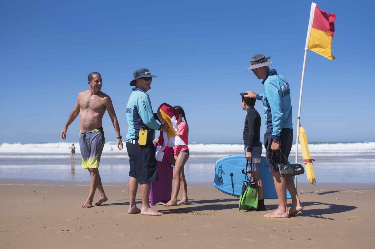 Swim between the red and yellow flags on patrolled beaches