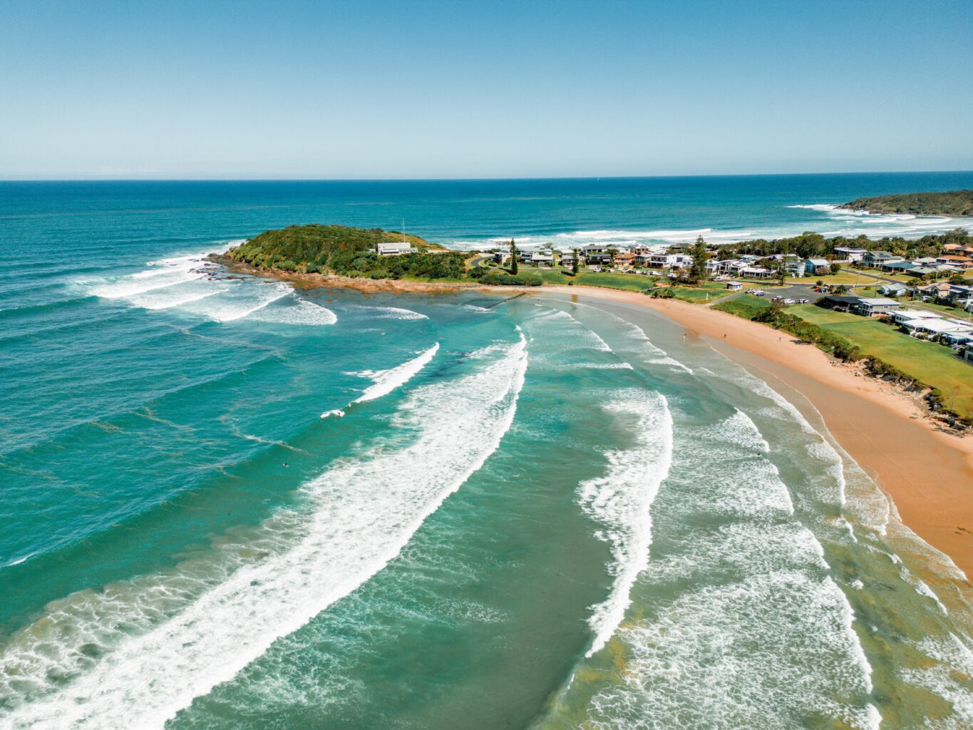 Ariel view of Arrawarra Beach